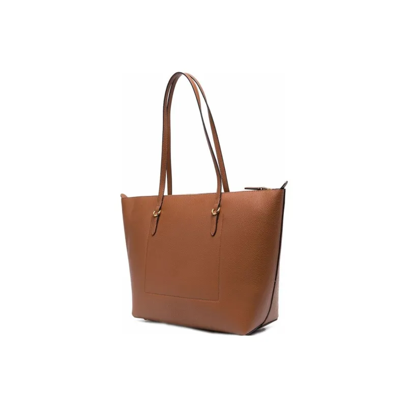 Polo Ralph Lauren Polyurethane Tote Bag, Shopping Bag, Shoulder Bag, Handbag Women's Red Brown-1