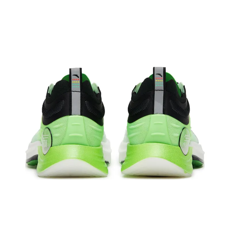 Anta Running Collection MaX Pro Cushioned Slip Resistant Low Top Running Shoes Men's White Green Black-3