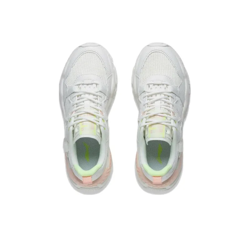 LiNing New Pace 3.0 Anti Slip Wear Resistant Low Top Sports Casual Shoes Women's Ivory-3