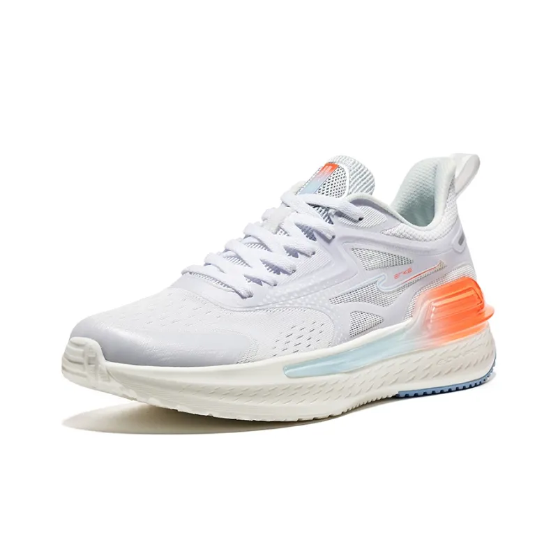 Erke Low Top Running Shoes Men's White Orange Comfortable And Versatile-2