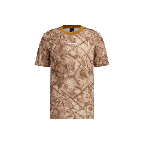 Adidas National Geographic Co-branded Section T-Shirts Unisex Rock Bronze