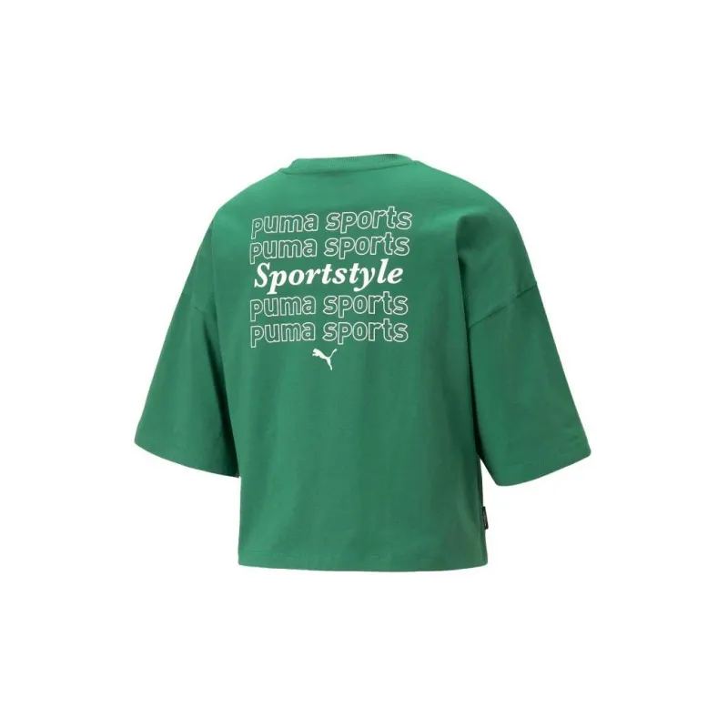 PUMA T-Shirts Women's Dark Green-1