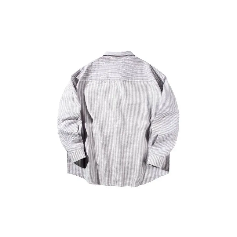 MOBI GARDEN Striped Long Sleeved Shirt Coat Top Unisex-8
