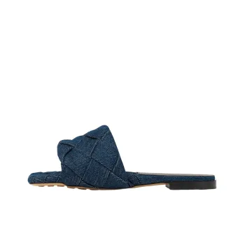 Bottega Veneta Lido Odor Resistant Slide Slippers Women's Indigo