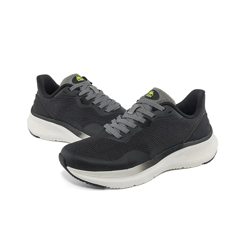 Kappa Anti Slip Wear Resistant Low Top Casual Running Shoes Unisex Black Gray-4