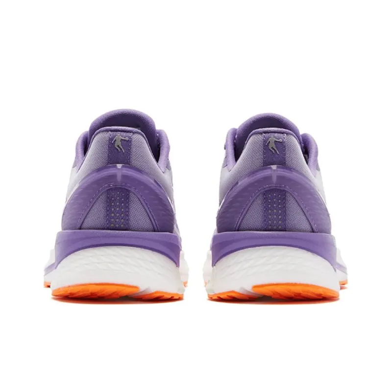 QIAODAN Feiying 2.0 Anti Slip And Wear Resistant Lightweight Low Top Running Shoes Women's White Purple Orange-4