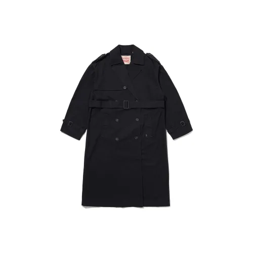 Levis Trench Coats Women's Navy