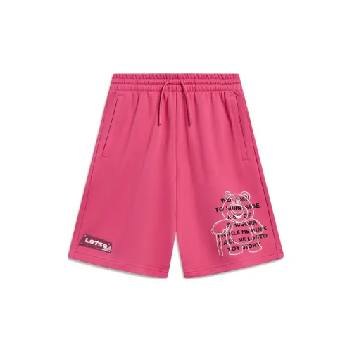 LiNing x Disney Sports Shorts Women's Mountain Berry Red
