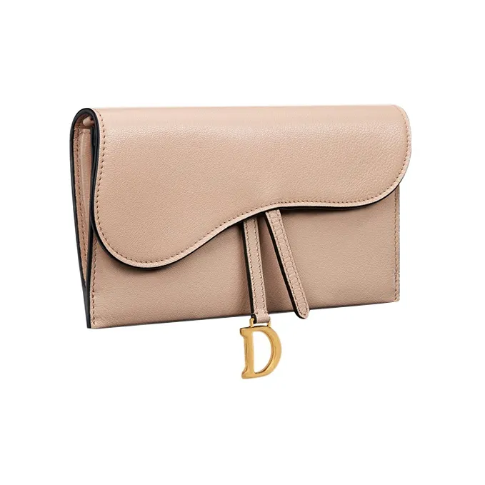 DIOR Saddle Goatskin Saddle Bag Shoulder Bag Crossbody Bag Wallet Women's Sand Pink-2