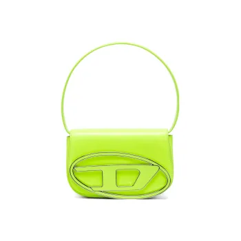 DIESEL Cow Leather 1DR Bag, Handbag, Shoulder Bag Women's Fluorescent Yellow