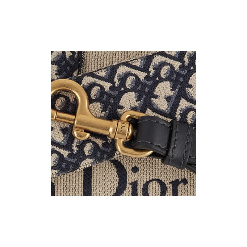 DIOR Cow Leather Shoulder Strap Bag Strap Women's Brown/Blue-2