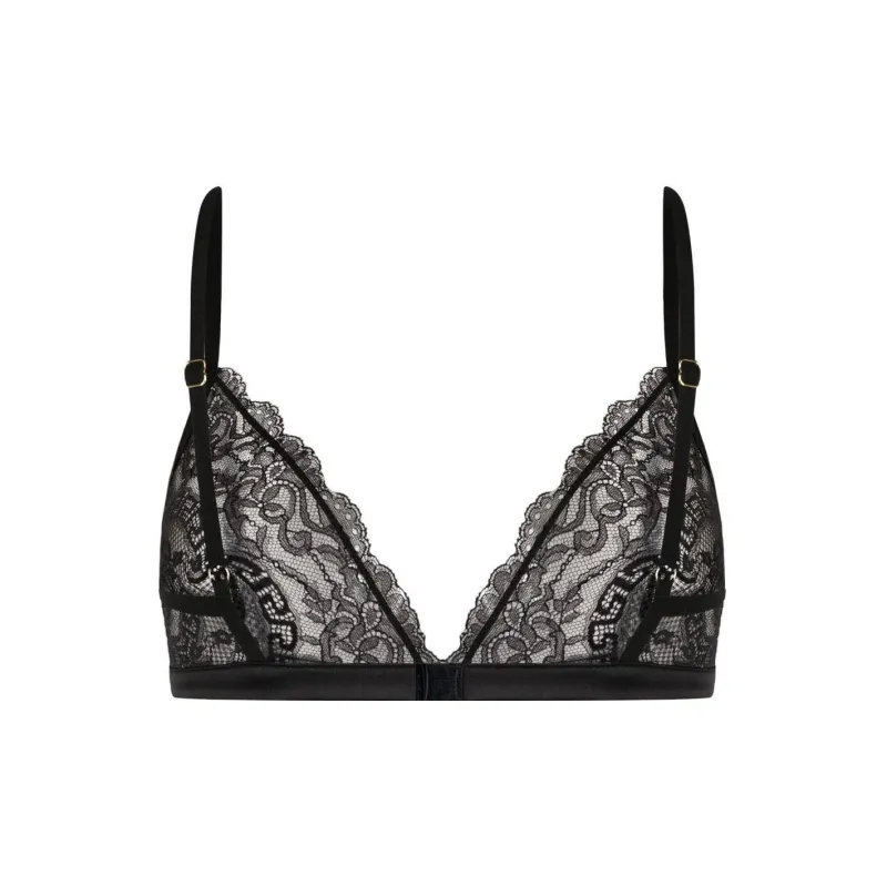 VERSACE Medusa Head Plaque Lace Bra-1