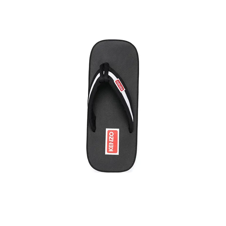 KENZO Logo-patch Striped Flip Flops-4