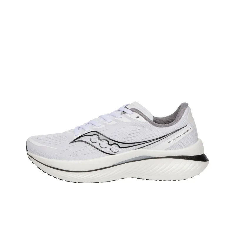 Saucony Endorphin Speed 3 Anti-Slip Wear-Resistant Low-Top Training Running Shoes Women's White Black-0