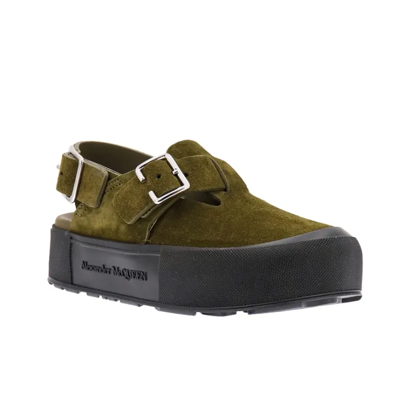 Alexander McQueen Suede 55mm Buckled Sandals-2