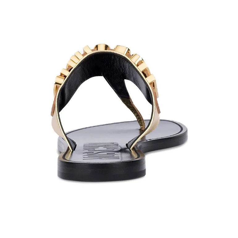 MOSCHINO Flip Flops Women's Gold-3