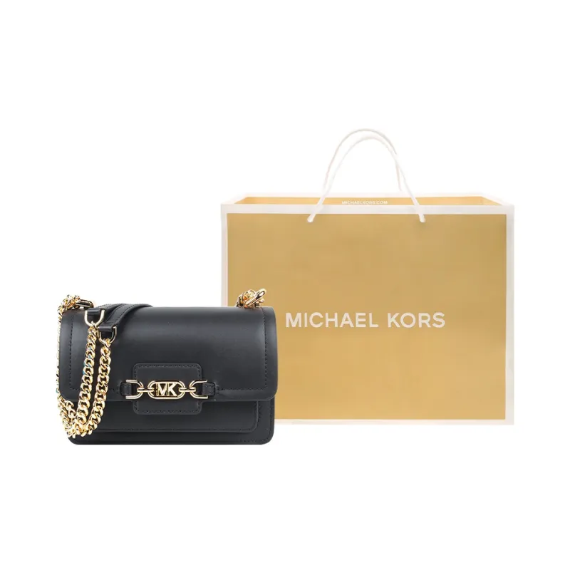 MICHAEL KORS Heather Leather Small Square Bag Chain Envelope Bag Shoulder Bag Crossbody Bag Regular Women's Black-7