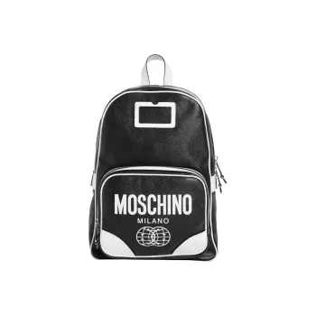 MOSCHINO Polyurethane Backpack Women's White/Black