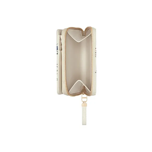 DIOR Caro Calfskin Wallet Women's White/Multicolor-3