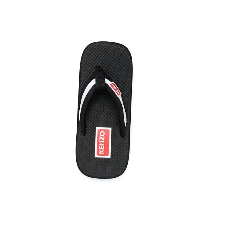 KENZO Logo-patch Striped Flip Flops-4