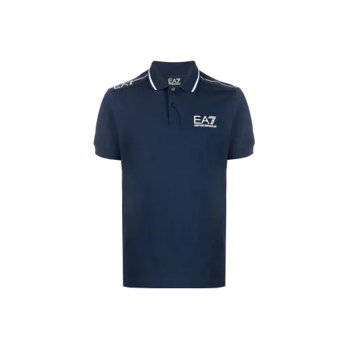 EMPORIO ARMANI EA7 Polo Shirts Men Marine Blue