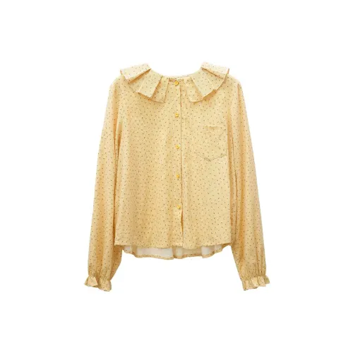 IMAKOKONI Shirts Women's Light Yellow