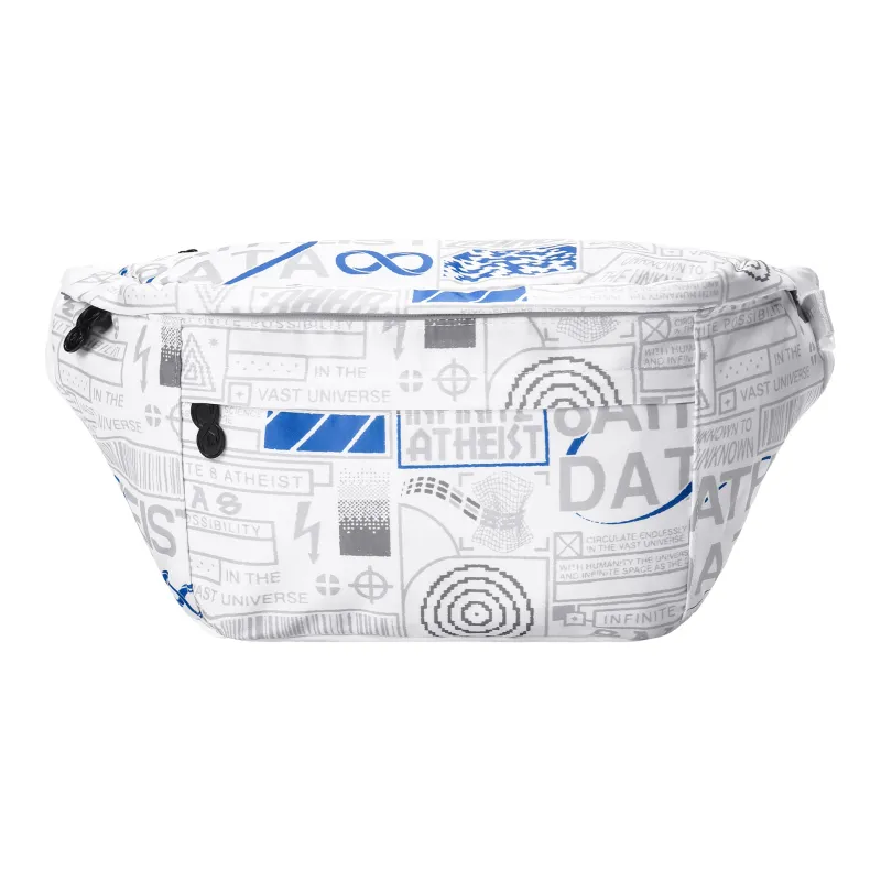 8atheist Nylon Fabric Crossbody Bag Shoulder Bag Sling Bag Fanny Pack Large Size Unisex Starry White-0