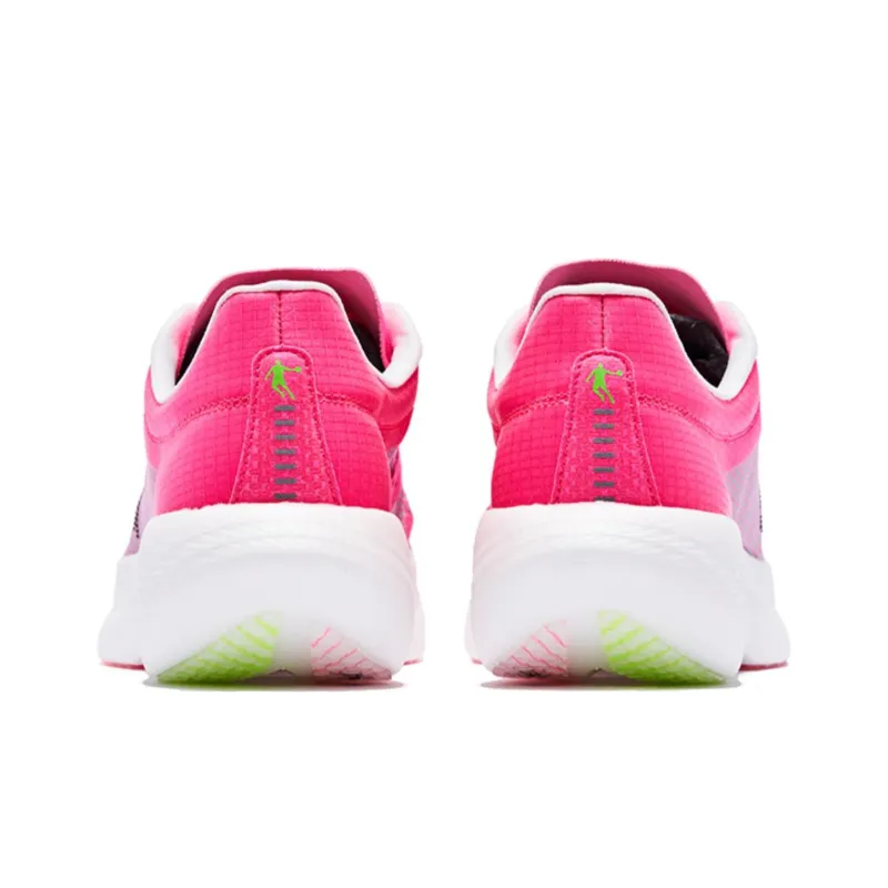 QIAODAN Flying Shadow PB1.0 Anti Slip And Wear Resistant Lightweight Low Top Running Shoes Women's Pink Green-4