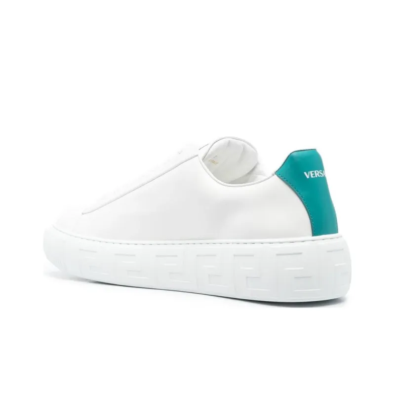 VERSACE Greca Sneaker 'White Aqua Blue'-3