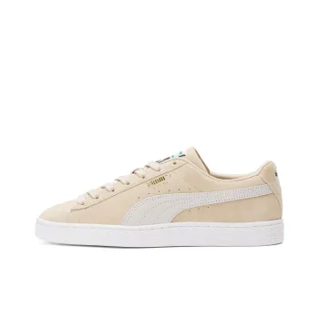 PUMA Suede Classic Xxi Anti Slip Wear Resistant Low Top Skateboard Shoes Unisex White Brown