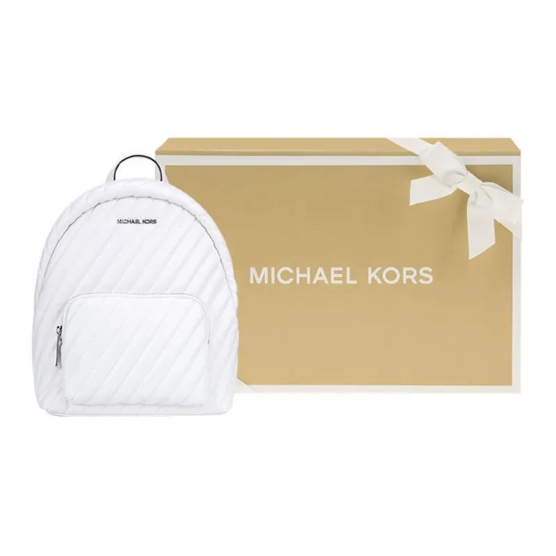 MICHAEL KORS Leather Backpack Medium Size Women's White-8