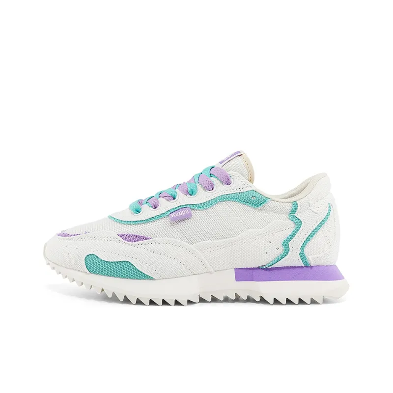 Kappa Anti Slip Wear Resistant Low Top Casual Running Shoes Women's White Blue-0