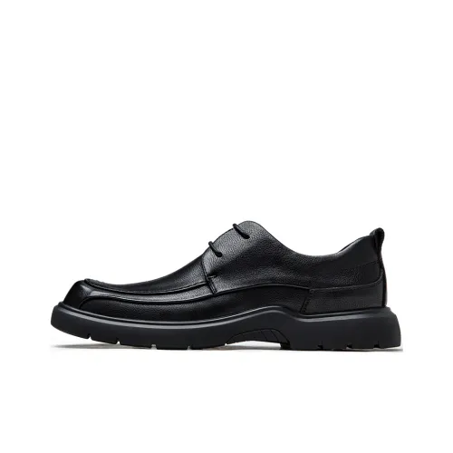 CAMEL Dress Shoes Men Low-Top Black