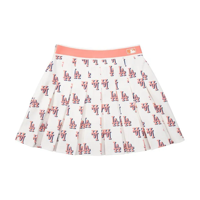 MLB Los Angeles Dodgers Casual Short Skirts Women's Cream-1