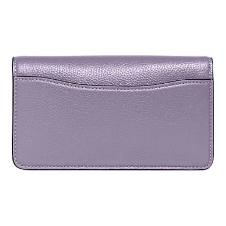 COACH Cow Leather Shoulder Bag, Crossbody Bag Women's Purple-2