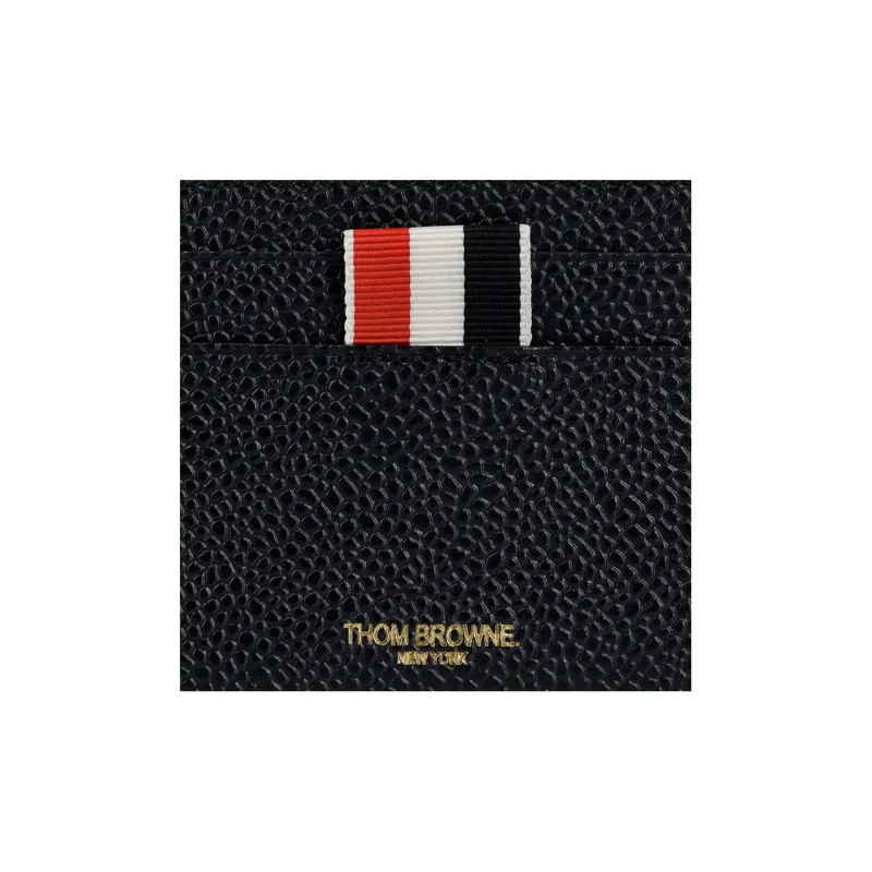 THOM BROWNE Logo Printed Striped Card Holder-1