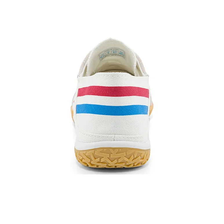 Kappa Anti-Slip Wear-Resistant Low-Top Casual Shoes Unisex White Red-5