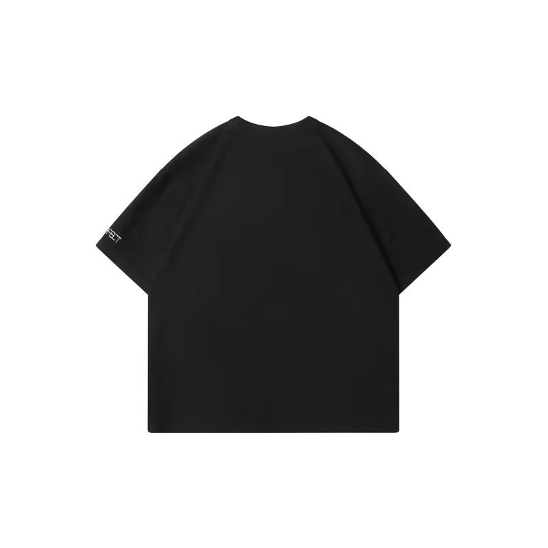 SIDEEFFECT Short Sleeved T Shirts Summer Unisex Black-1
