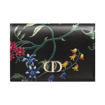 DIOR Caro Calfskin Wallet Extra Small Women's Black