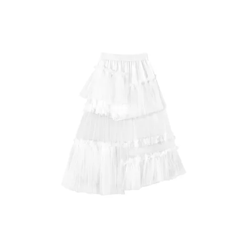 IN'S Casual Long Skirts Women's White