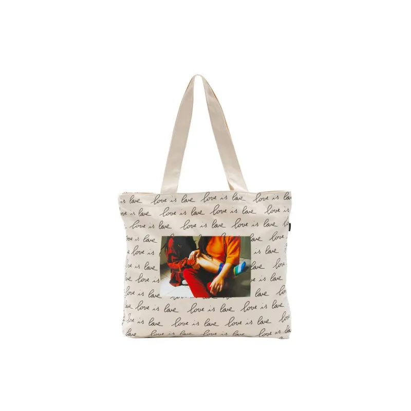 Vans 100% Cotton Tote Bag Shopping Bag Handbag Shoulder Bags Regular Unisex Beige-0