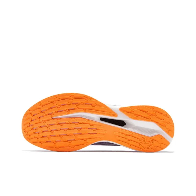 QIAODAN Feiying 2.0 Anti Slip And Wear Resistant Lightweight Low Top Running Shoes Women's White Purple Orange-5