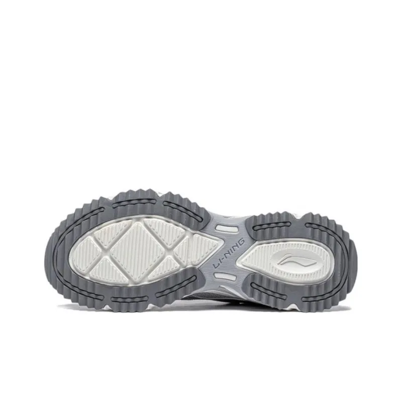 LiNing Pick Up The Light Anti Slip And Wear Resistant Breathable Low Top Running Shoes Women's Antarctic Gray-4