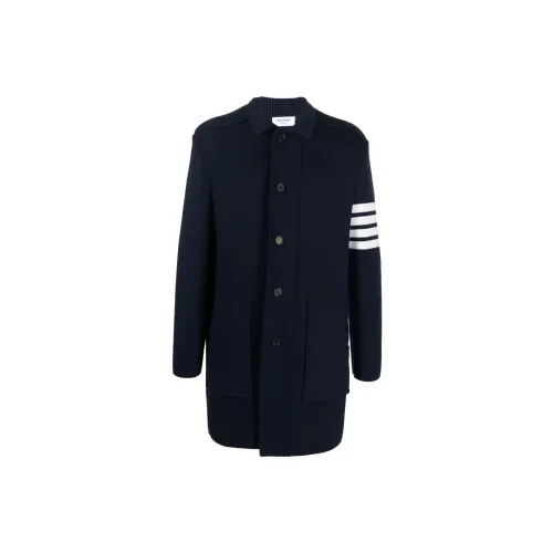 THOM BROWNE Coats Men Navy Blue