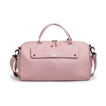 LOVERPUSS Nylon Travel Handbag Shoulder Bag Crossbody Bag Luggage Bag Gym Bag Medium Size Unisex Peach Pink