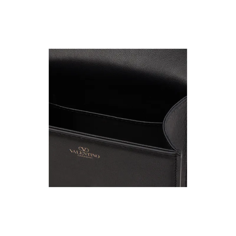Valentino Calfskin One Shoulder Crossbody Cell Phone Pouch Mini Men's Black-6