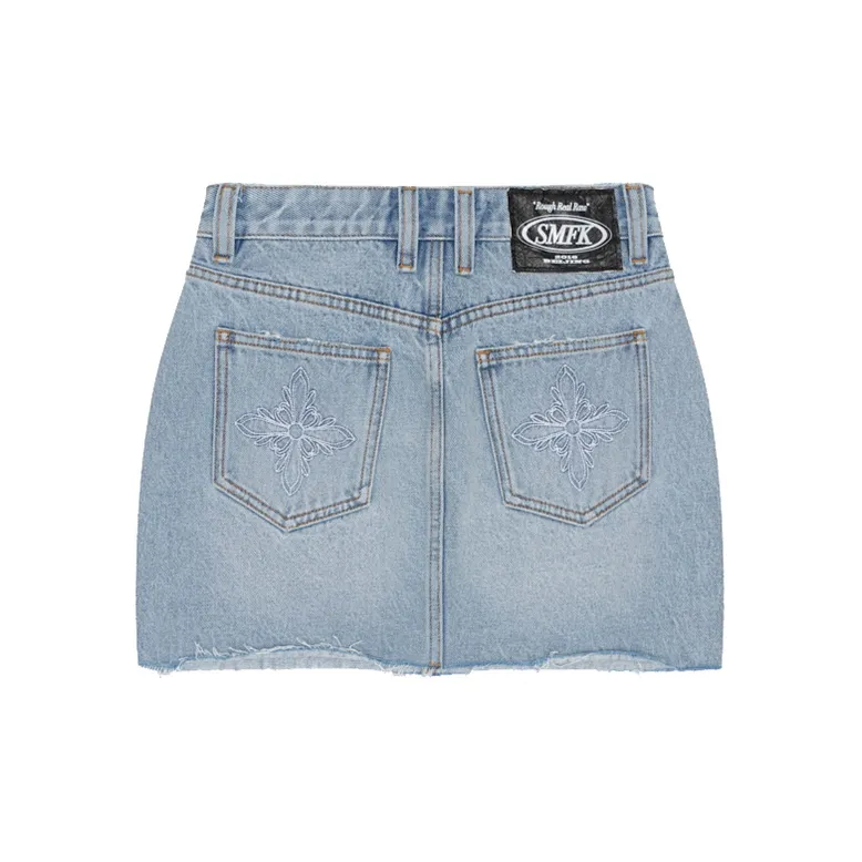 SMFK Denim Short Skirts Women's Denim Blue-1