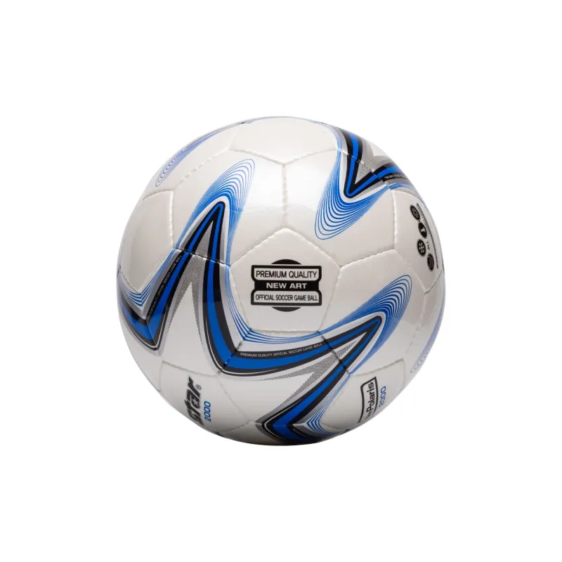 Star Size 4 Ball Soccer PU Hand Stitched Soccer Ball Unisex Blue White-4