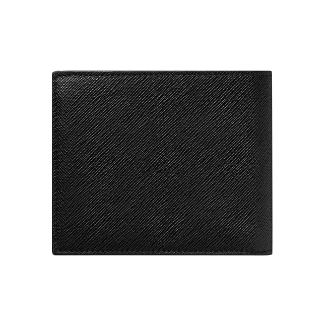 MONTBLANC Full Grain Cow Leather Card Holder Wallet Regular Men's Black-1
