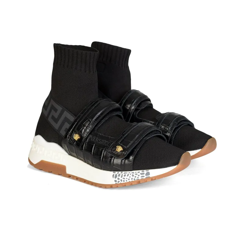 VERSACE Touch-Strap Sock Mid 'Black Oro Tribute'-2
